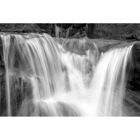 Falling Water II BW Black Modern Wood Framed Art Print with Double Matting by Taylor, Douglas