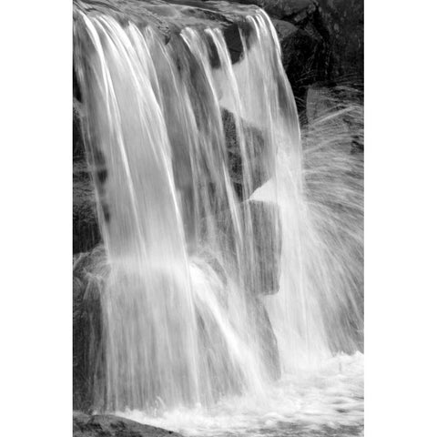 Water on the Rocks II BW Black Modern Wood Framed Art Print with Double Matting by Taylor, Douglas