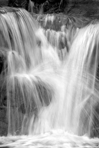 Water on the Rocks III BW White Modern Wood Framed Art Print with Double Matting by Taylor, Douglas