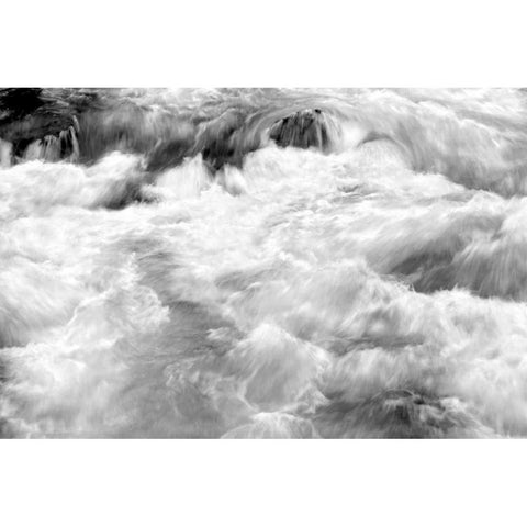 Hamma Hamma Current I BW White Modern Wood Framed Art Print by Taylor, Douglas