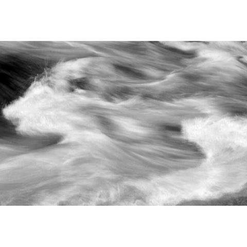 Hamma Hamma Current III BW Black Modern Wood Framed Art Print with Double Matting by Taylor, Douglas