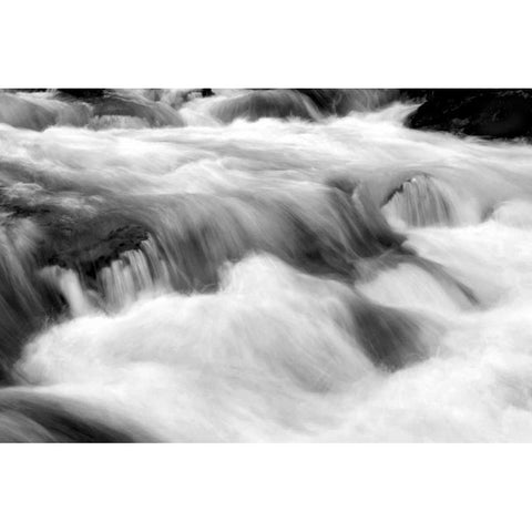 Hamma Hamma Current IV BW White Modern Wood Framed Art Print by Taylor, Douglas