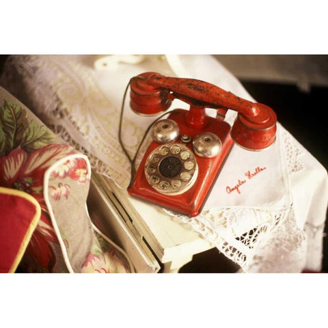 Vintage Phone II Gold Ornate Wood Framed Art Print with Double Matting by Clayton-Thompson, Philip