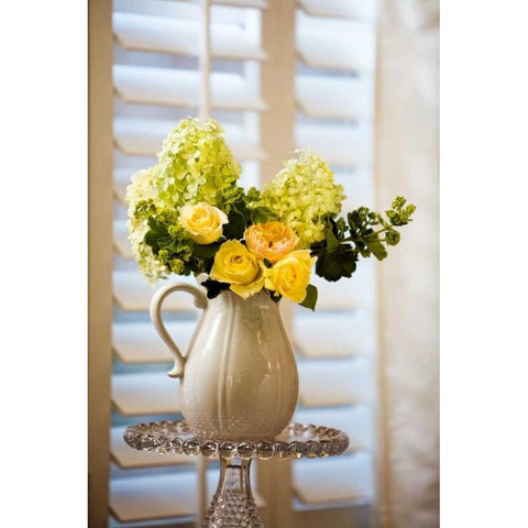 Spring Bouquet I White Modern Wood Framed Art Print by Clayton-Thompson, Philip