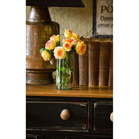 Flowers and Antiquities I White Modern Wood Framed Art Print by Clayton-Thompson, Philip