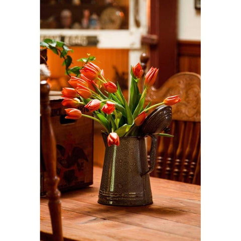 Fresh Tulips II Gold Ornate Wood Framed Art Print with Double Matting by Clayton-Thompson, Philip