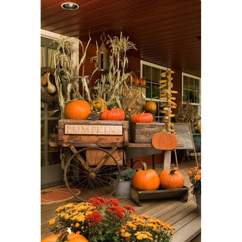 Autumn Harvest I Gold Ornate Wood Framed Art Print with Double Matting by Clayton-Thompson, Philip
