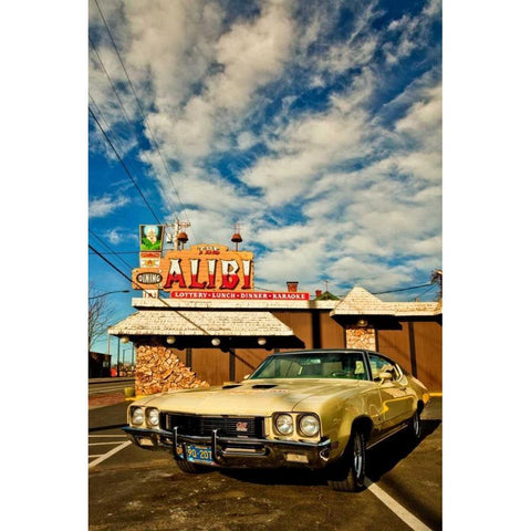 Vintage Car I Gold Ornate Wood Framed Art Print with Double Matting by Clayton-Thompson, Philip