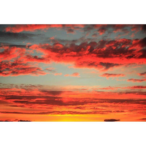 Colorful Sunset I Black Modern Wood Framed Art Print with Double Matting by Clayton-Thompson, Philip