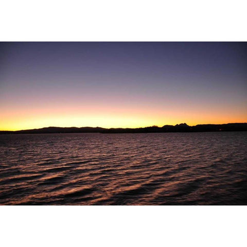 Water Sunset II Black Modern Wood Framed Art Print with Double Matting by Thomas, Logan