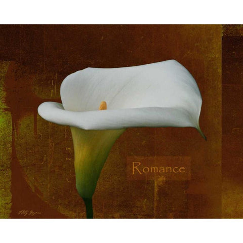 Calla Lily Romance Gold Ornate Wood Framed Art Print with Double Matting by Geyman, Vitaly