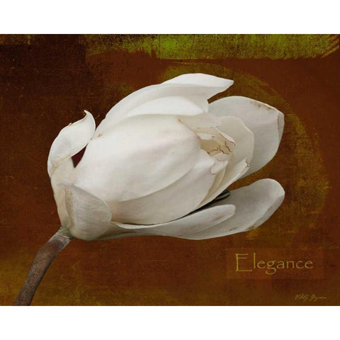 Floral Dance Elegance White Modern Wood Framed Art Print by Geyman, Vitaly