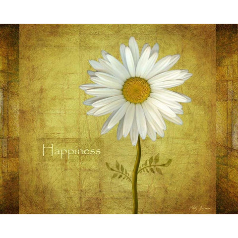 Daisy Happiness Black Modern Wood Framed Art Print with Double Matting by Geyman, Vitaly