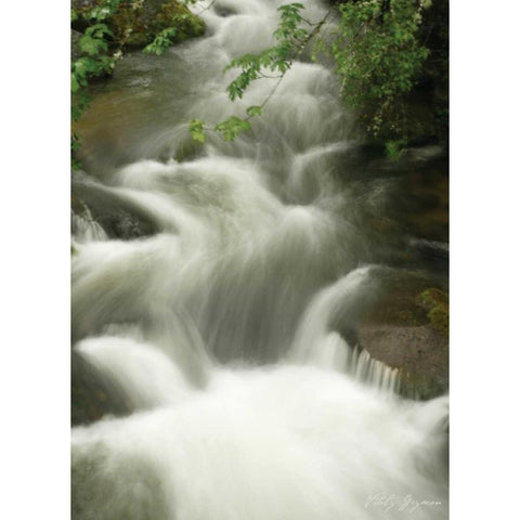 Soothing Waters I Black Modern Wood Framed Art Print with Double Matting by Geyman, Vitaly