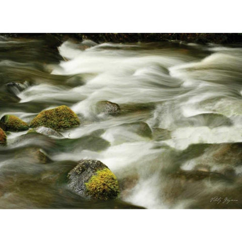 Soothing Waters XIII Black Modern Wood Framed Art Print with Double Matting by Geyman, Vitaly