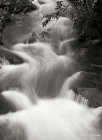 Flowing Waters I White Modern Wood Framed Art Print with Double Matting by Geyman, Vitaly