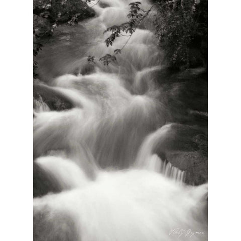 Flowing Waters I Black Modern Wood Framed Art Print with Double Matting by Geyman, Vitaly