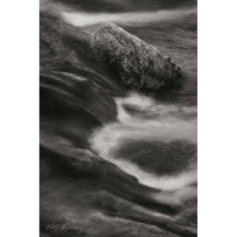 Flowing Waters VII White Modern Wood Framed Art Print by Geyman, Vitaly