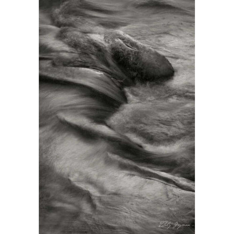 Flowing Waters VIII White Modern Wood Framed Art Print by Geyman, Vitaly