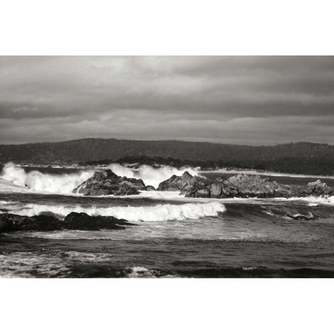 Ocean Fury I Black Modern Wood Framed Art Print with Double Matting by Geyman, Vitaly