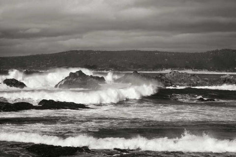 Ocean Fury II Black Ornate Wood Framed Art Print with Double Matting by Geyman, Vitaly