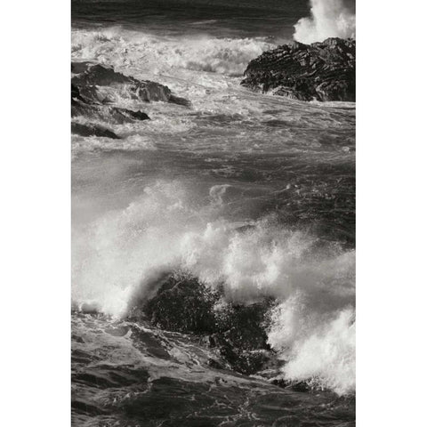 Ocean Fury III White Modern Wood Framed Art Print by Geyman, Vitaly