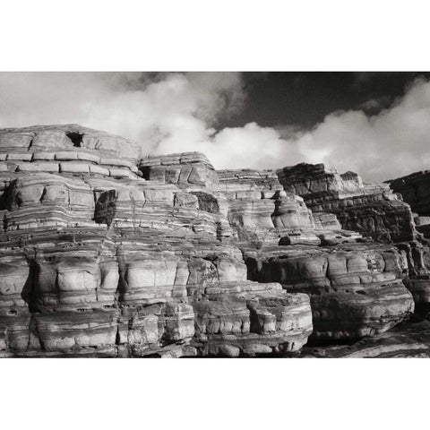 Pt. Lobos Rocks I White Modern Wood Framed Art Print by Geyman, Vitaly