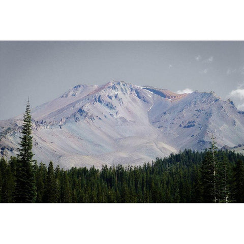 Shasta Majesty I White Modern Wood Framed Art Print by Geyman, Vitaly