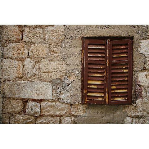 Croatia Window I Black Modern Wood Framed Art Print by Geyman, Vitaly