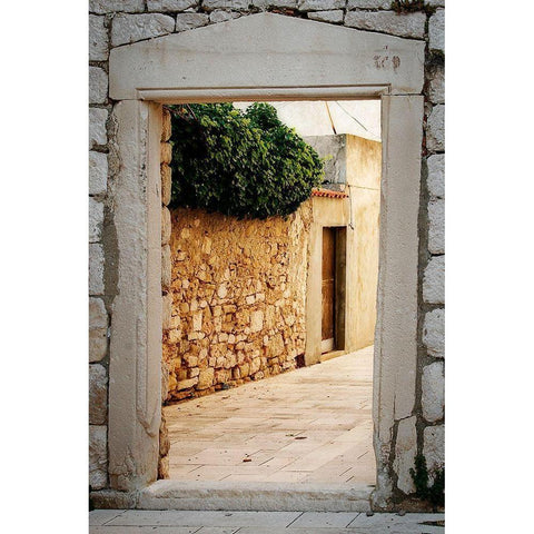 Croatia Door III Black Modern Wood Framed Art Print by Geyman, Vitaly