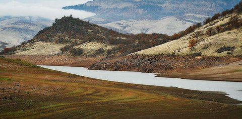 Autumn Paradise I Black Ornate Wood Framed Art Print with Double Matting by Geyman, Vitaly