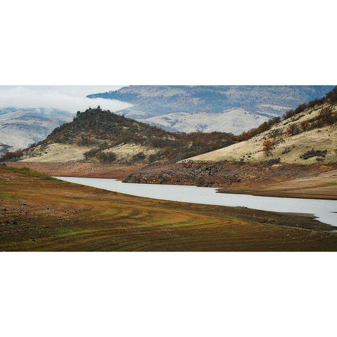 Autumn Paradise I Black Modern Wood Framed Art Print by Geyman, Vitaly