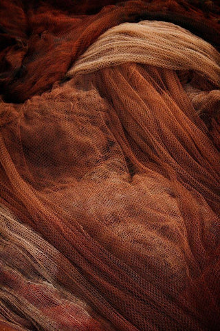 Fish Net Mystery III White Modern Wood Framed Art Print with Double Matting by Geyman, Vitaly