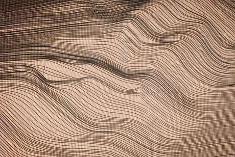 Net Art II White Modern Wood Framed Art Print with Double Matting by Geyman, Vitaly