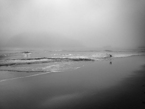 Ocean Fog White Modern Wood Framed Art Print with Double Matting by Geyman, Vitaly