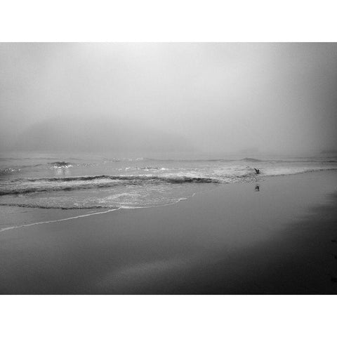 Ocean Fog Black Modern Wood Framed Art Print by Geyman, Vitaly