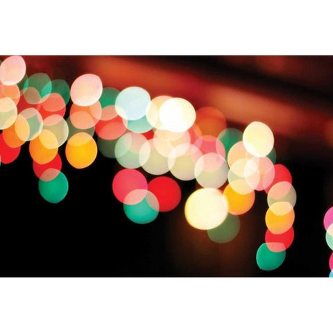 Bokeh I Black Modern Wood Framed Art Print by White, Leesa