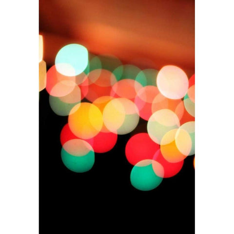 Bokeh IV Black Modern Wood Framed Art Print by White, Leesa