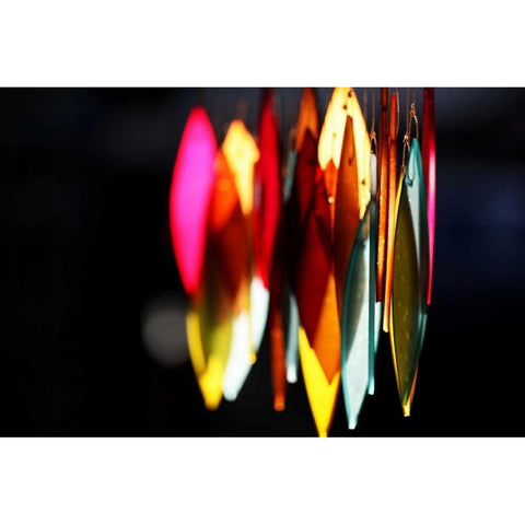 Chimes IV Black Modern Wood Framed Art Print with Double Matting by White, Leesa