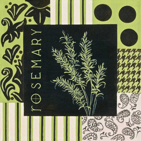 Herbal Zest I White Modern Wood Framed Art Print with Double Matting by Peyton, Hanna