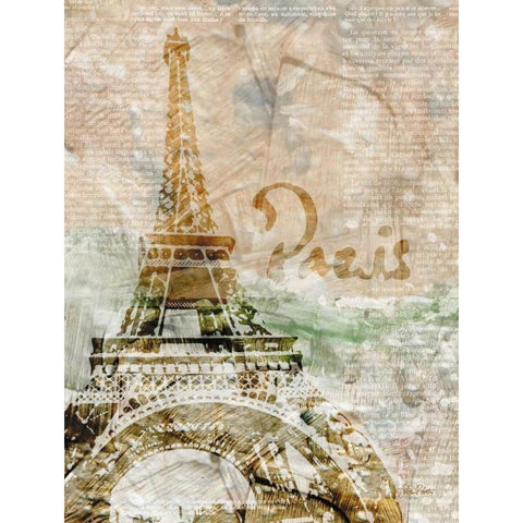 Sepia Paris White Modern Wood Framed Art Print by Roberto, LuAnn