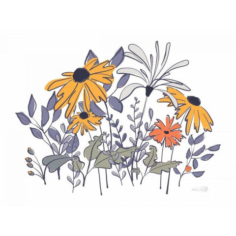 Primavera Garden II Black Modern Wood Framed Art Print by Ruff, Kris