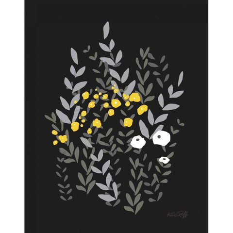 Bella Garden I Black Modern Wood Framed Art Print by Ruff, Kris