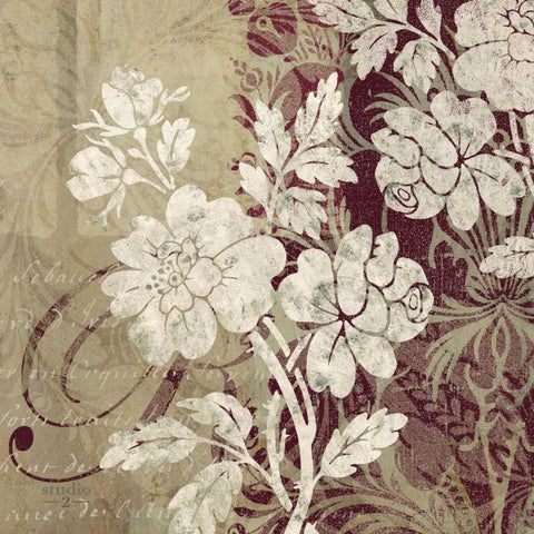 Argento II Black Modern Wood Framed Art Print with Double Matting by Studio 2