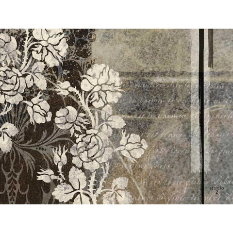 Gray Argento I White Modern Wood Framed Art Print by Studio 2