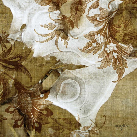 Flow I White Modern Wood Framed Art Print by Studio 2