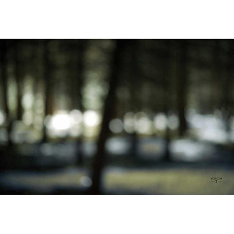 Bokeh Dream Black Modern Wood Framed Art Print by Studio 2