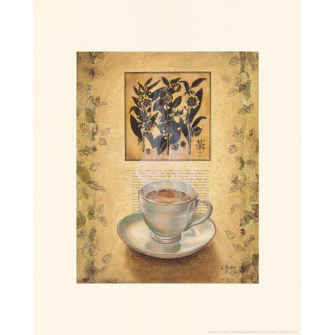 Tea Defined White Modern Wood Framed Art Print by Sjodin, Valerie