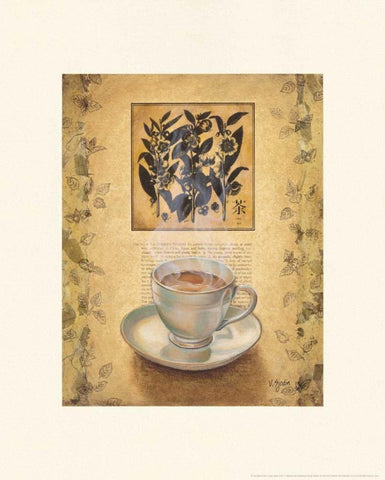 Tea Defined White Modern Wood Framed Art Print with Double Matting by Sjodin, Valerie