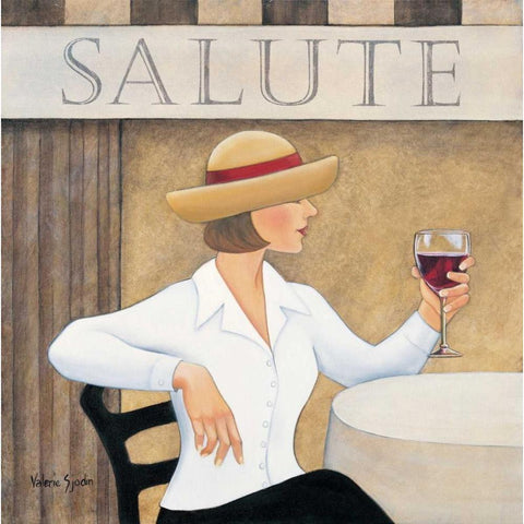 Salute I Black Modern Wood Framed Art Print with Double Matting by Sjodin, Valerie